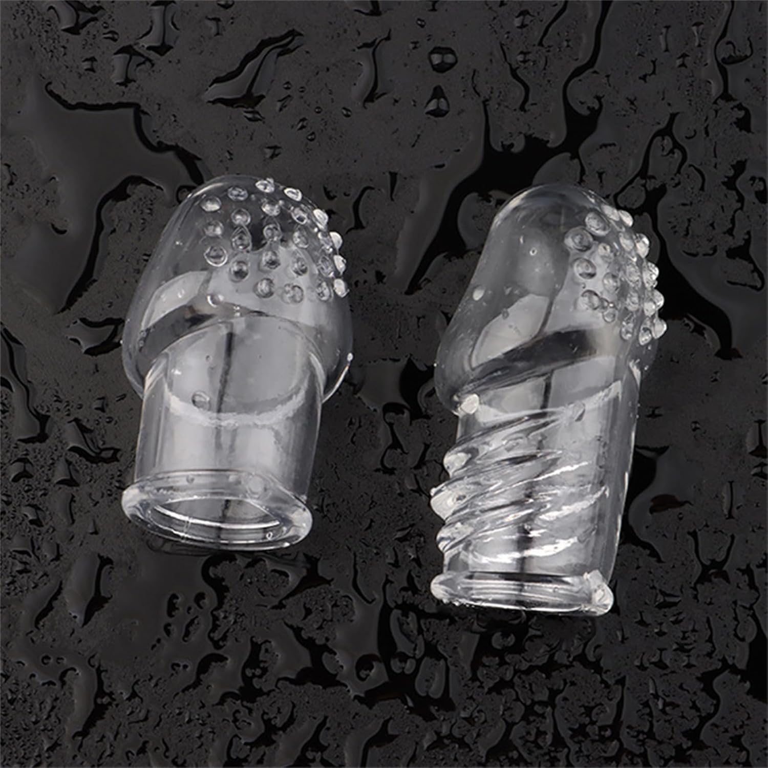 Threaded Penis Ring Transparent Extended Penis Condom Bdsm Cock Extension Rings Enlarger Ejaculation Delay Erotic Toy in Couple