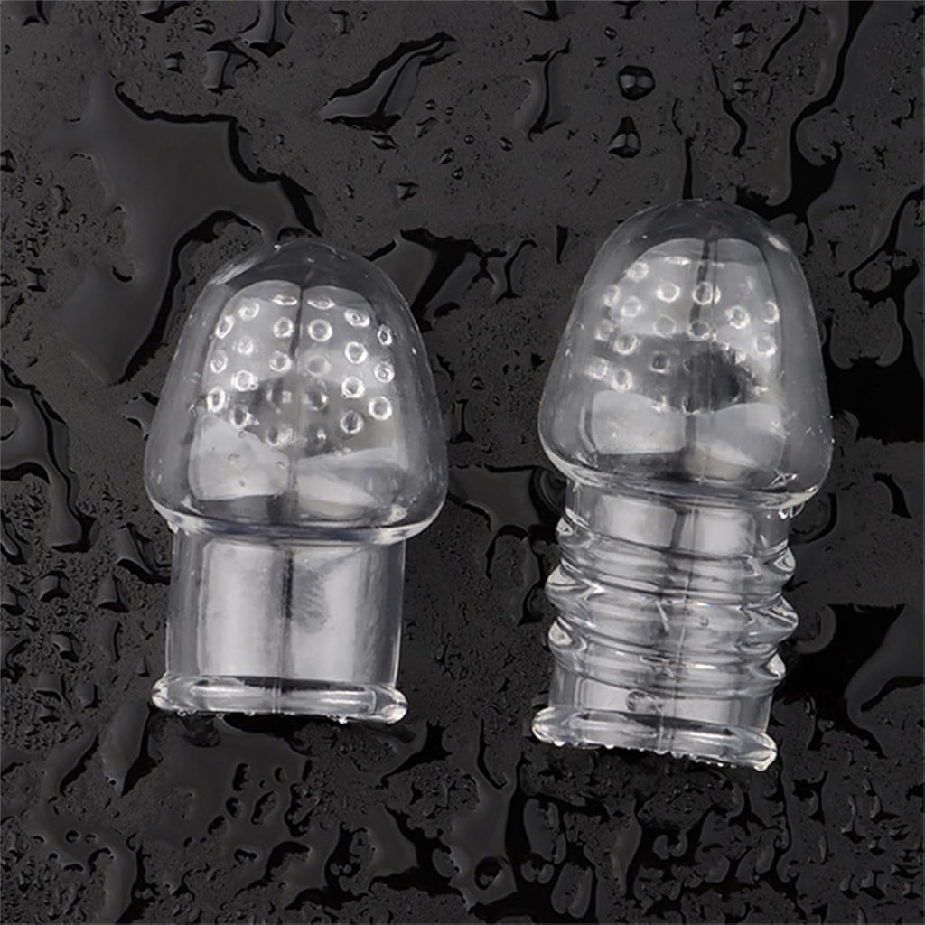Threaded Penis Ring Transparent Extended Penis Condom Bdsm Cock Extension Rings Enlarger Ejaculation Delay Erotic Toy in Couple