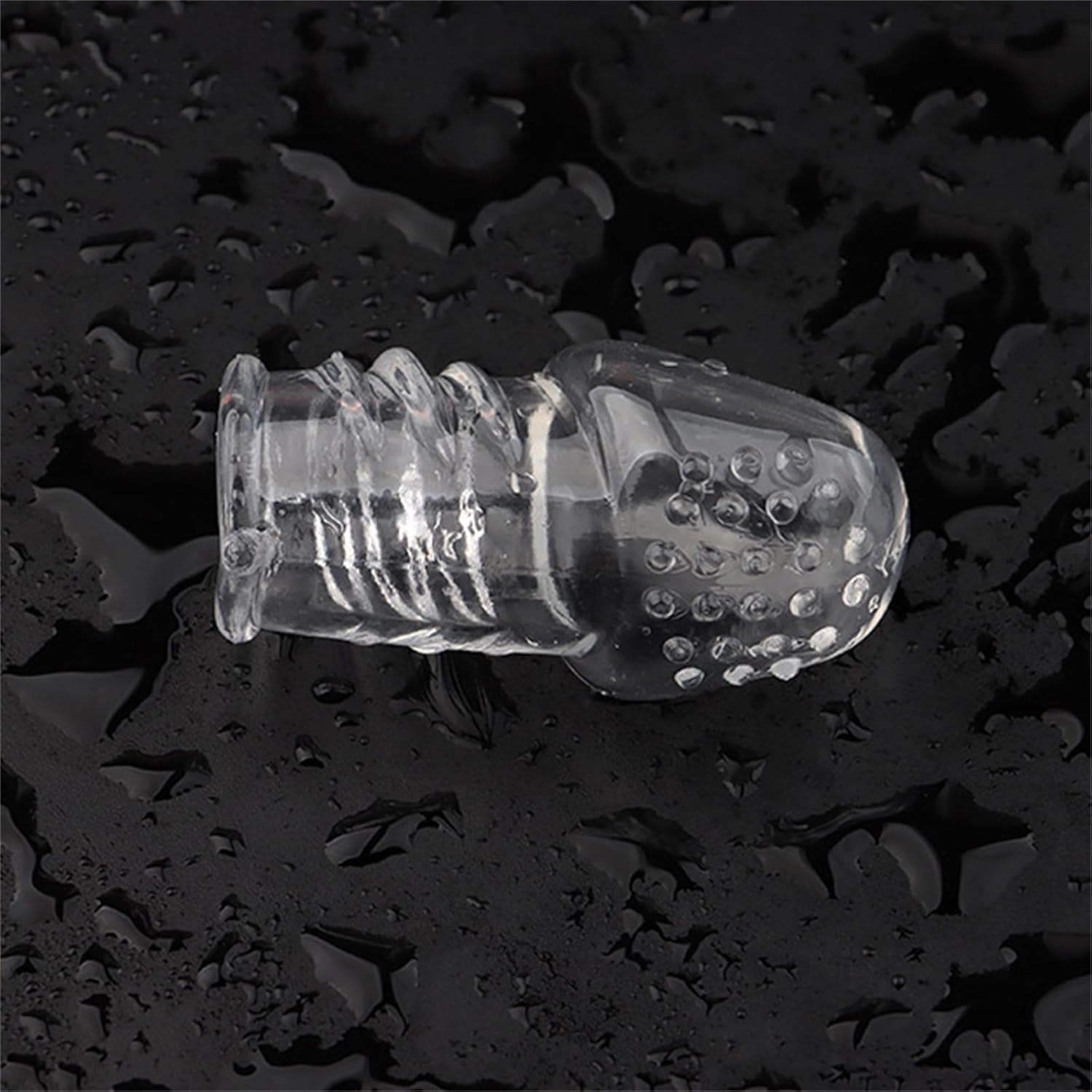 Threaded Penis Ring Transparent Extended Penis Condom Bdsm Cock Extension Rings Enlarger Ejaculation Delay Erotic Toy in Couple
