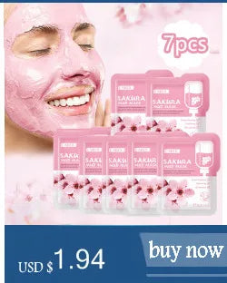 LAIKOU Japan Sakura Clay Mask Deep Cleansing Skin Mud Korean Face Mask Oil Control Shrink Pores Skin Care 80g
