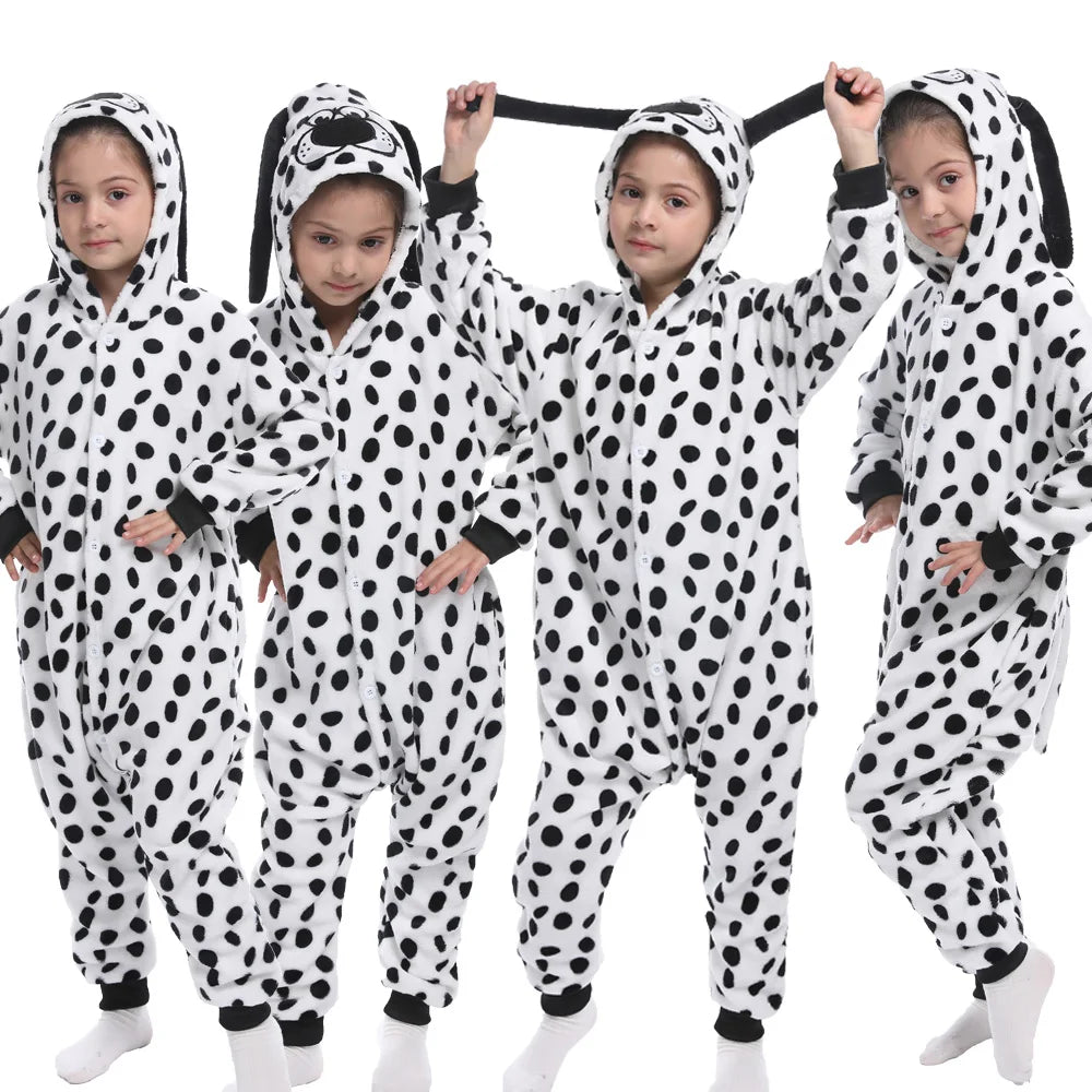 Animal Onesies Kigurumi Unicorn Pajamas Set Women Winter Overall Flannel Cartoon Cosplay Sleepwear Jumpsuit Men Homewear Pijama