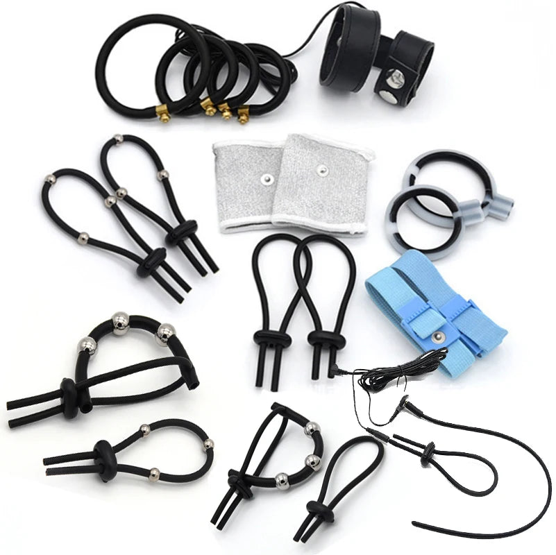 Taser Electro Stimulation Massage Masturbation Pulse Anal Butt Plug Penis Ring Nipple Sucker Clamp Massage Gloves/Pad E-stim Toy