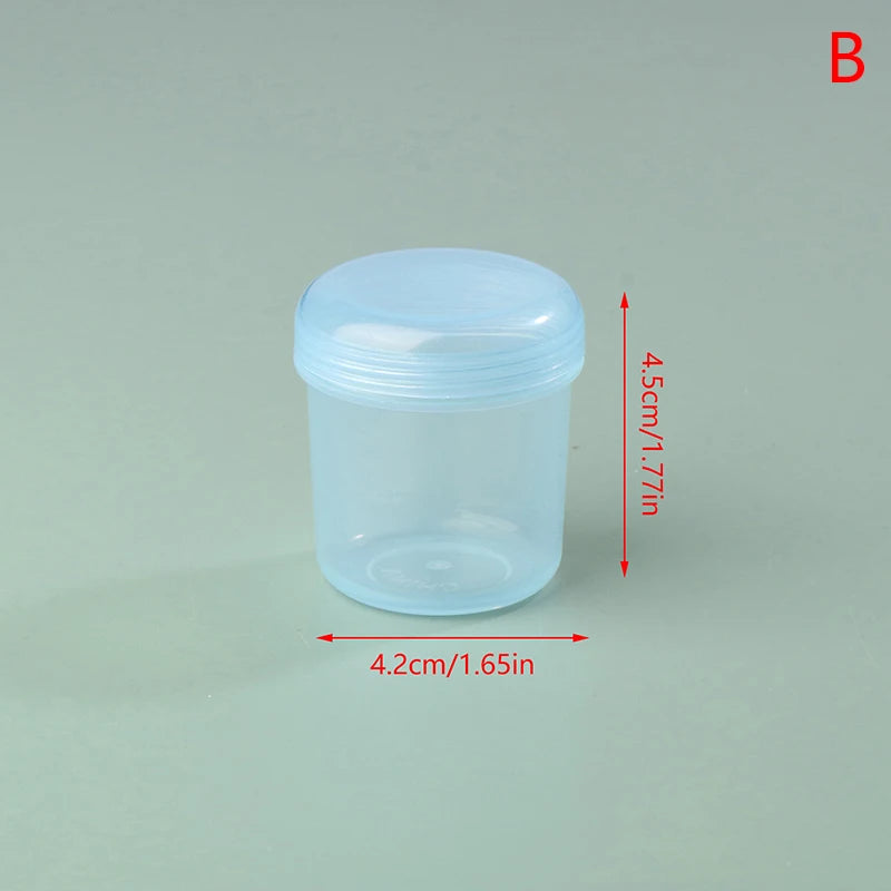 1pcs Mini Round Transparent Plastic Small Boxes Pill Jewelry Storage Case Container Storage Small Pill Box Portable Travel Home