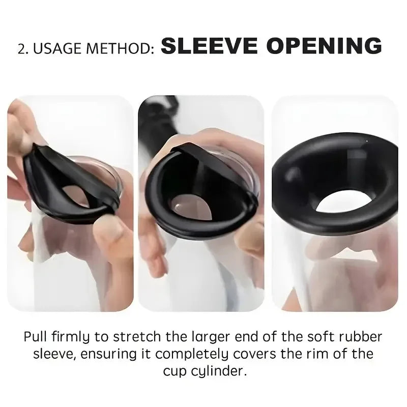 1pc penis vacuum pump manual penis extend pump pressure device adult male toys with suction sleeves Manual Penis Pump For Adults