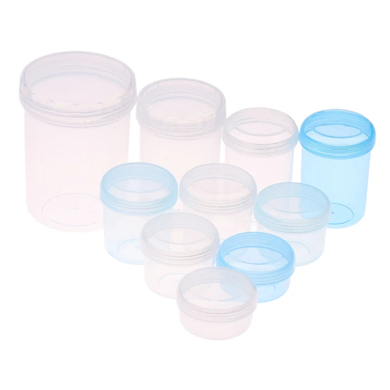 1pcs Mini Round Transparent Plastic Small Boxes Pill Jewelry Storage Case Container Storage Small Pill Box Portable Travel Home