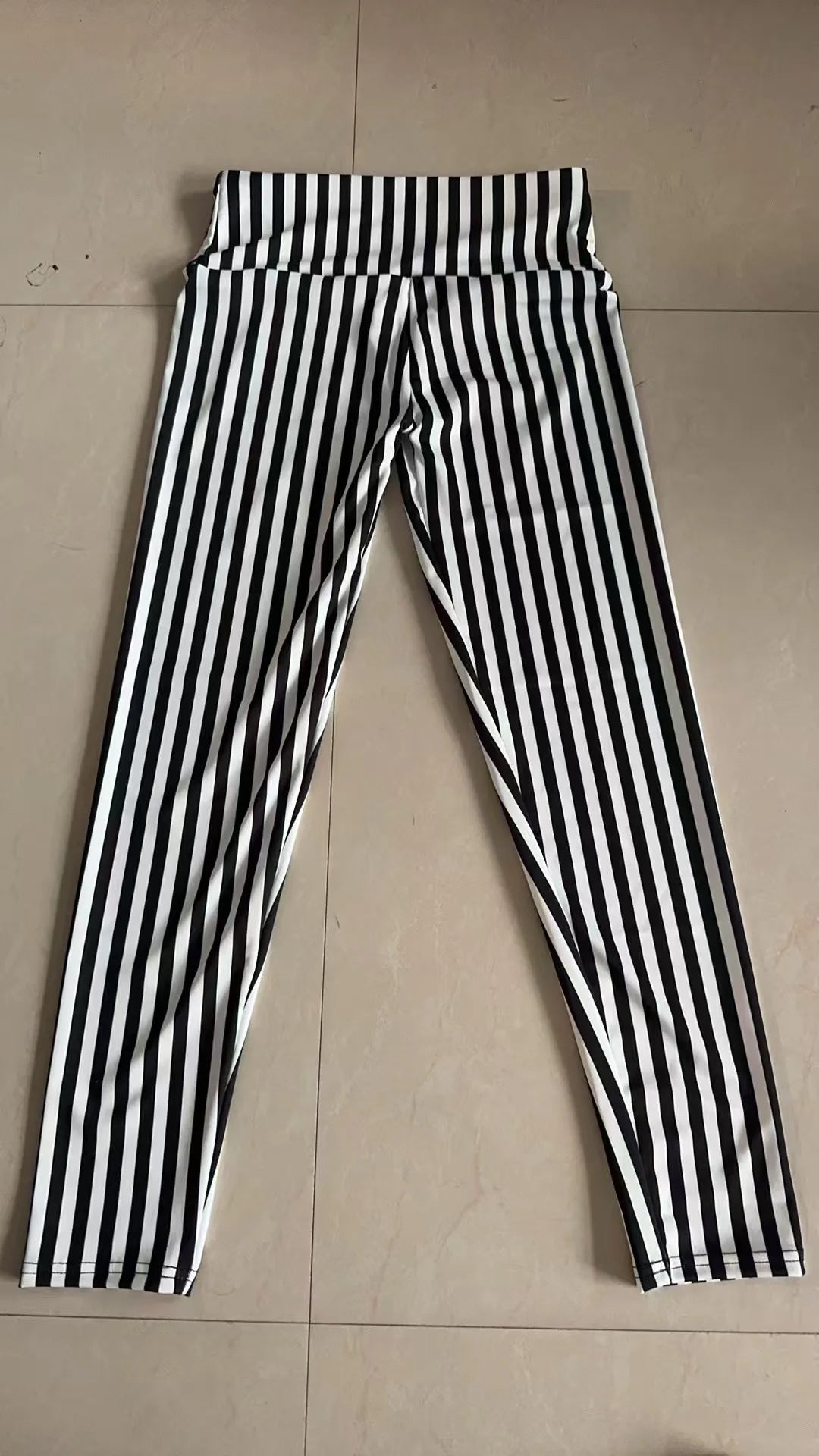 Spring New Korean Version Of Camouflage Striped Printed Leggings Women's High Stretch Slim Feet Nine-point Pants Women's Pants