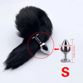 4 Sises Fox Tail Anal Plug Role-playing Prostate Massager Anus Training Dog Tail Butt Plug Dildo Adult Toys for Couple Women Men