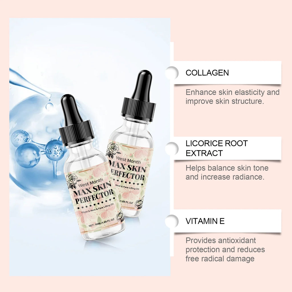 Chest Neck Face Lifting Oil Efficient Nourishment Deeply Nourish the Skin Moisturizing Oil Boost Radiance Winter Skincare