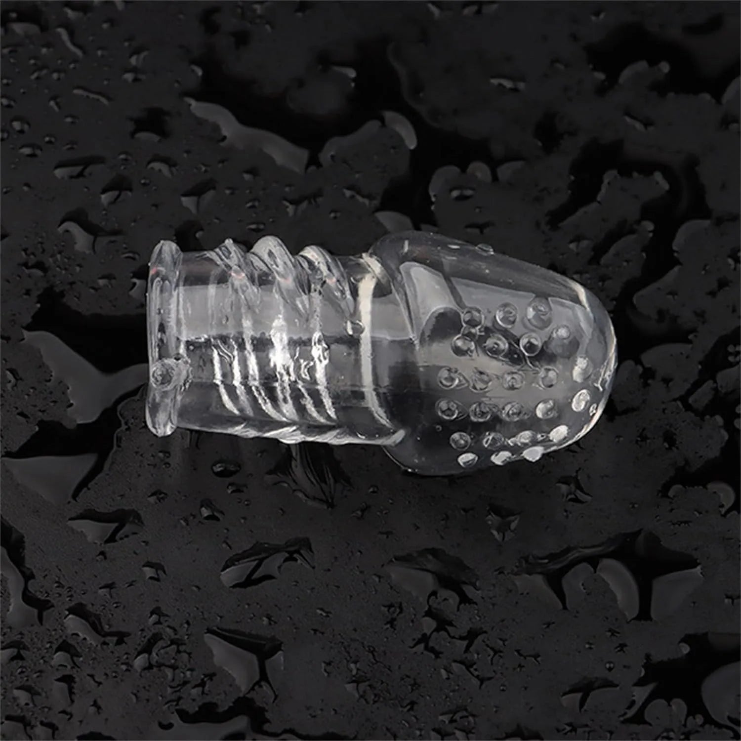 Threaded Penis Ring Transparent Extended Penis Condom Bdsm Cock Extension Rings Enlarger Ejaculation Delay Erotic Toy in Couple
