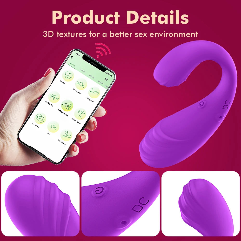 APP Controlled Vaginal Double Vibrators G-Spot Anal Vibrating Egg Massager Wearable Stimulator Adult Sexo Toys for Women Couples