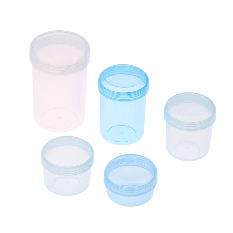 1pcs Mini Round Transparent Plastic Small Boxes Pill Jewelry Storage Case Container Storage Small Pill Box Portable Travel Home