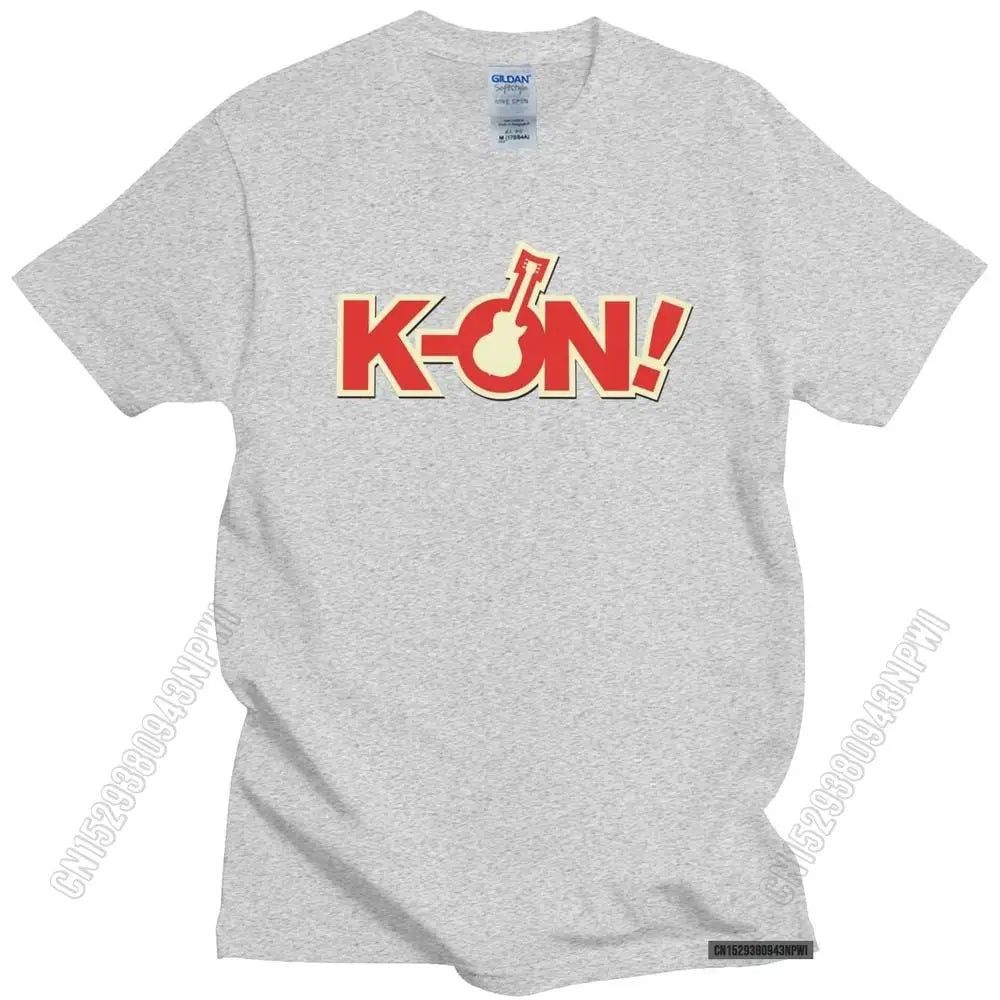 Urban Musical Anime K-On T Shirt Men 100% Cotton Yui Hirasawa Japan Music Animation Manga Tee 100% Cotton T-Shirt Gift
