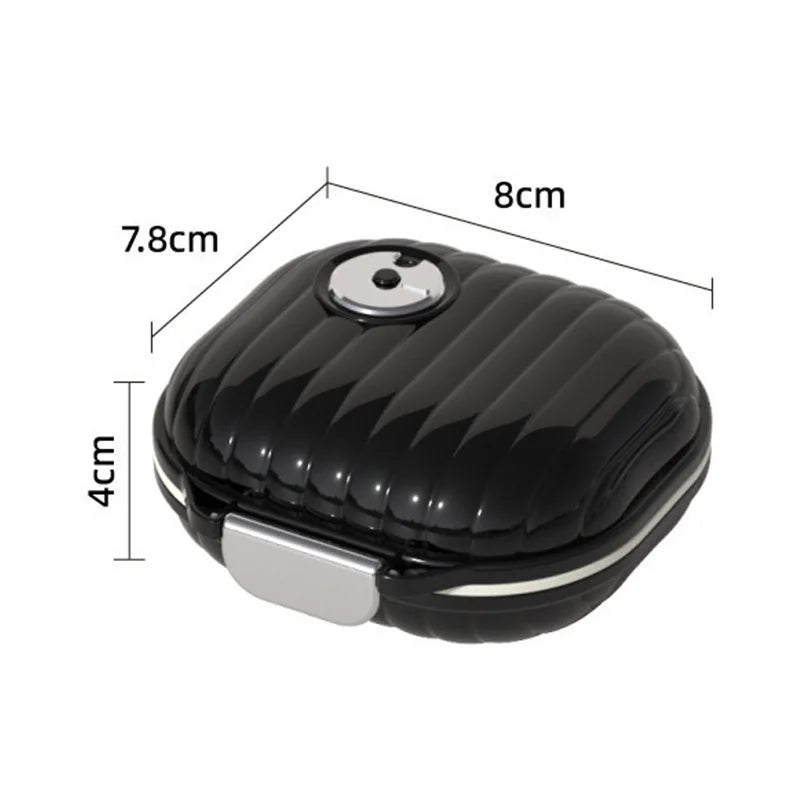 1 PCS Portable Mini waterproof 7-day pill storage box Pill  medicine organizer Sealed Storage Box Sealed Moisture-proof Design
