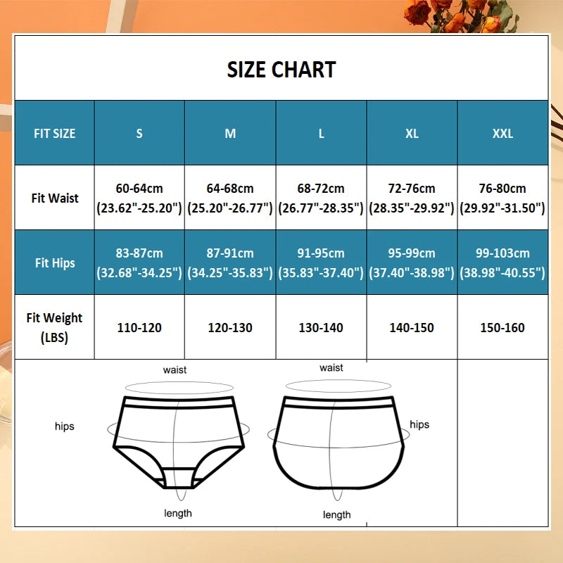 3Pcs/Set Cotton High Waist Physiological Panties For Women Solid Color Leakproof Breathable Underwear Menstrual Period Lingerie