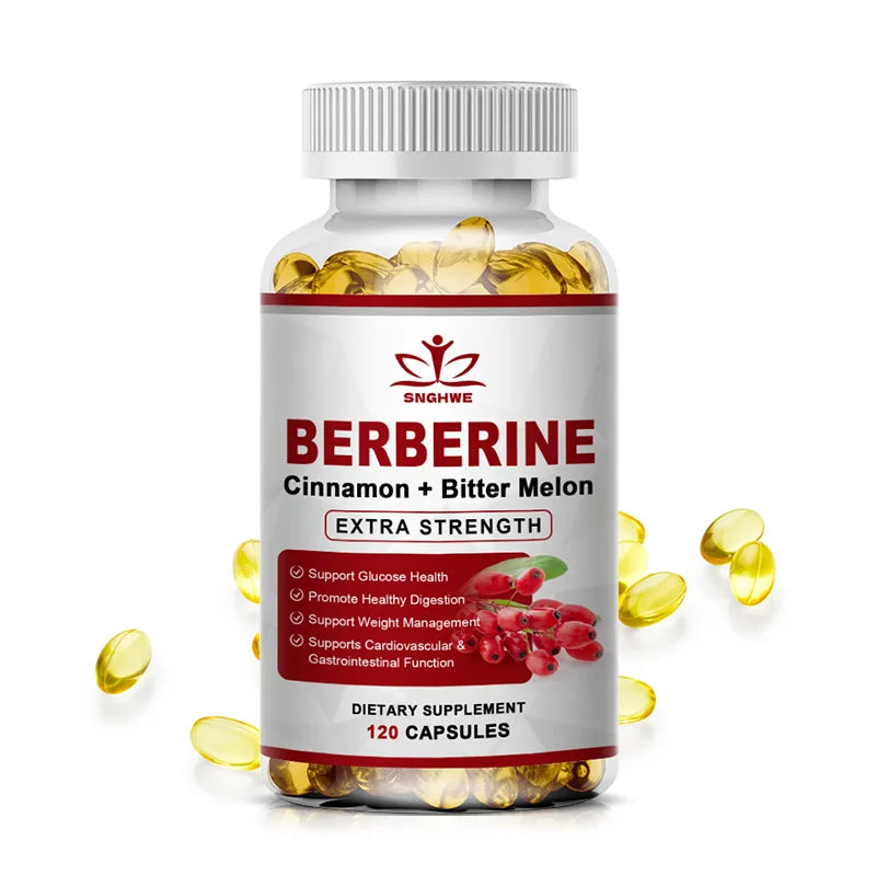 Berberine with Ceylon Cinnamon Capsule Antioxidant Immune System, Cardiovascular & Gastrointestinal Function Healthy Food