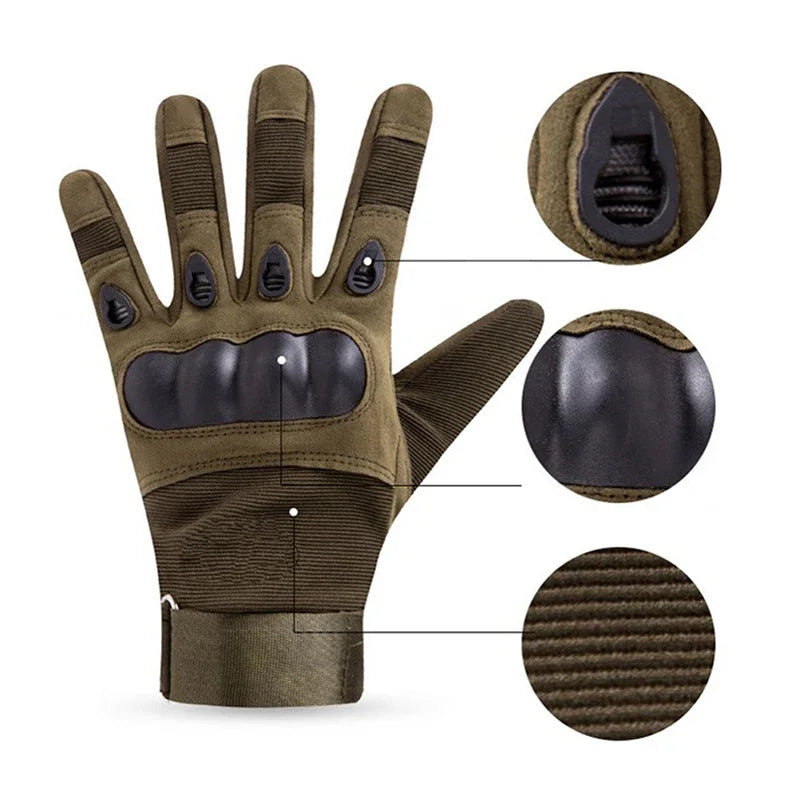 Tactical Hard Knuckle Half finger Gloves Men's Combat Hunting Shooting Paintball Duty - Fingerless