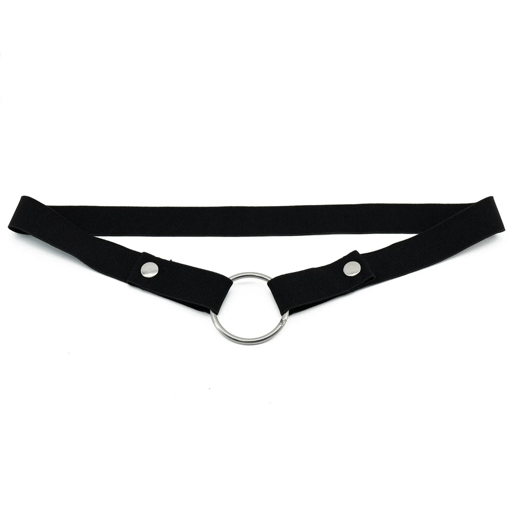 2 Way Male Chastity Cage Anti-off Device Belt Elastic Band Auxiliary Belt ONLY Adjustable Ring Rope Les Scrotum Rings