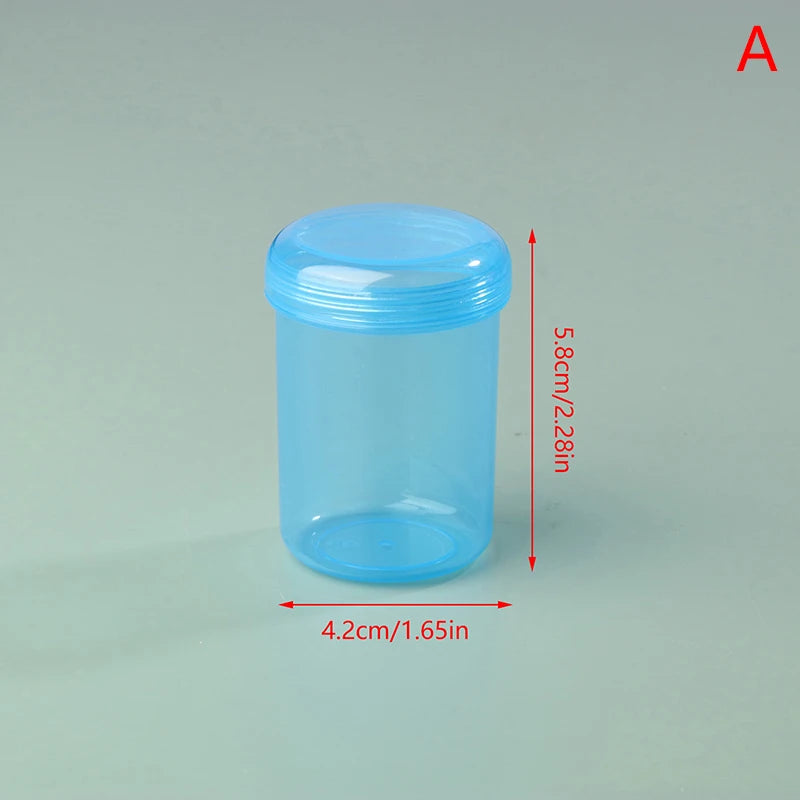 1pcs Mini Round Transparent Plastic Small Boxes Pill Jewelry Storage Case Container Storage Small Pill Box Portable Travel Home