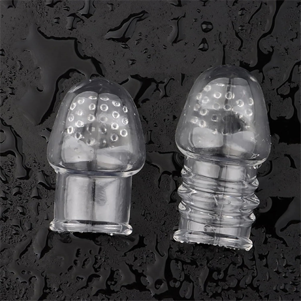 Threaded Penis Ring Transparent Extended Penis Condom Bdsm Cock Extension Rings Enlarger Ejaculation Delay Erotic Toy in Couple