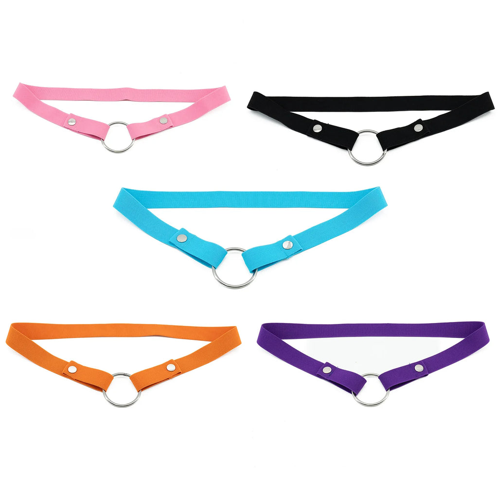 2 Way Male Chastity Cage Anti-off Device Belt Elastic Band Auxiliary Belt ONLY Adjustable Ring Rope Les Scrotum Rings