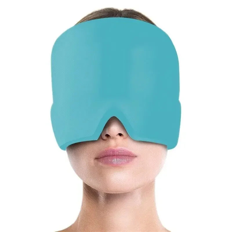 1pcs migraine relief headgear relief cap gel ice cap single layer headgear ice pack headgear relief stretchable compression head
