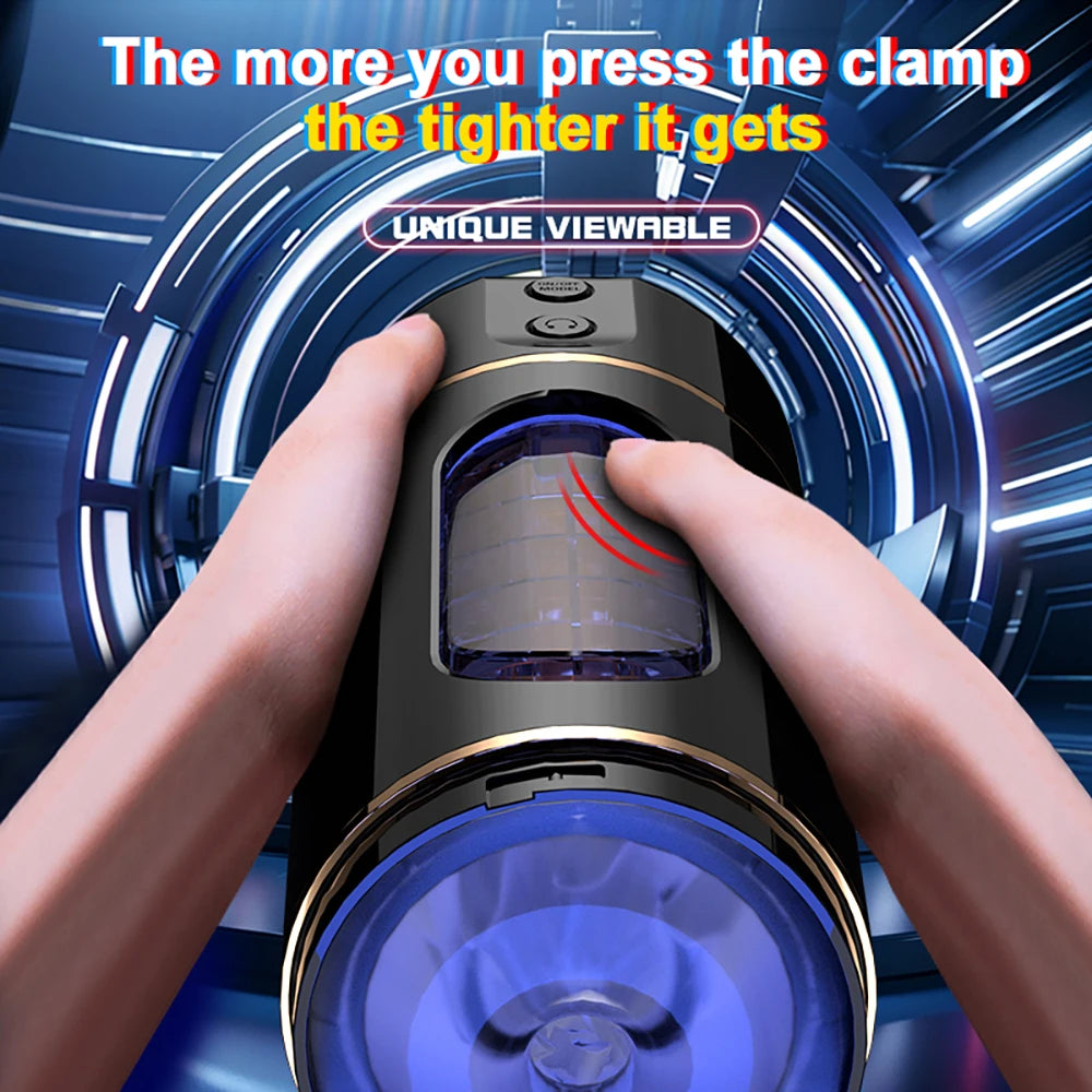 Automatic Male Masturbator Cup Sucking Vibrating Masturbation Machine Vagina Pusssy Blowjob Vibration Toys for Man Adults 18