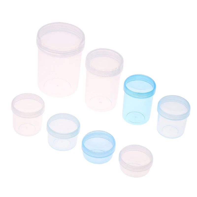 1pcs Mini Round Transparent Plastic Small Boxes Pill Jewelry Storage Case Container Storage Small Pill Box Portable Travel Home