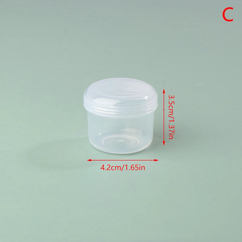 1pcs Mini Round Transparent Plastic Small Boxes Pill Jewelry Storage Case Container Storage Small Pill Box Portable Travel Home