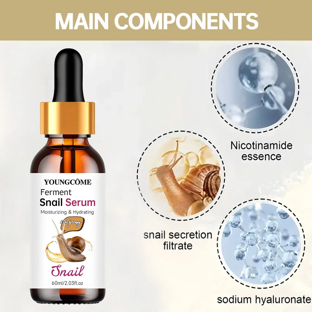 Snail Collagen Face Serum Facial Skin Care Anti-aging Wrinkle Moisturizing Whitening Firming Skin Essence Shrink Pores Korean