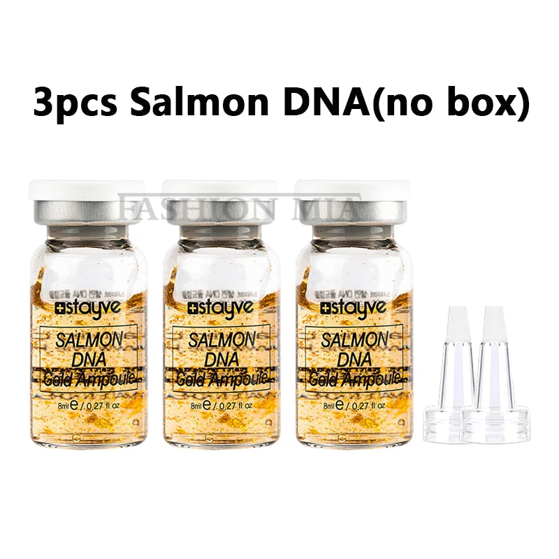 Korea Stayve 8ml Face Natural Salmon DNA Gold Ampoule Booster Serum Kit Whitening Moisturizing Rejuvenation SkinCare