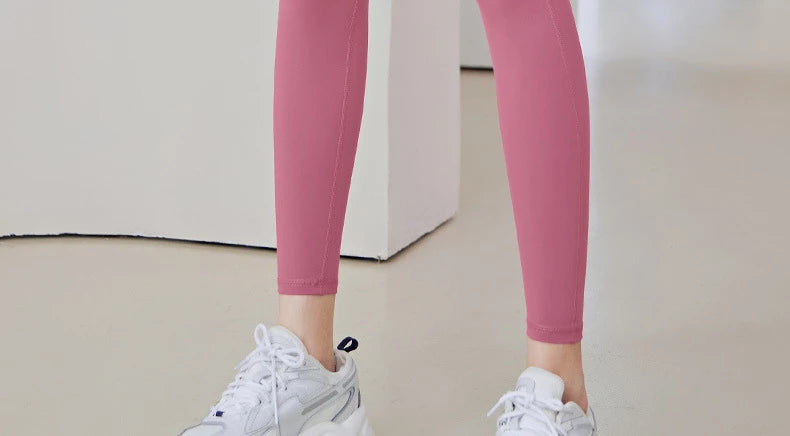 Woman Skinny Sexy Open Crotch Leggings Couple Outdoor Sport Crotchless Panties Booty Lifting Pants with Hidden Zipper Trousers