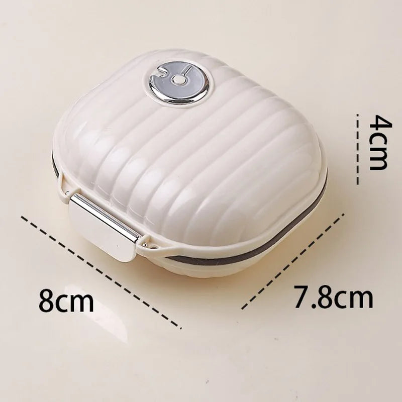 1 PCS Portable Mini waterproof 7-day pill storage box Pill  medicine organizer Sealed Storage Box Sealed Moisture-proof Design