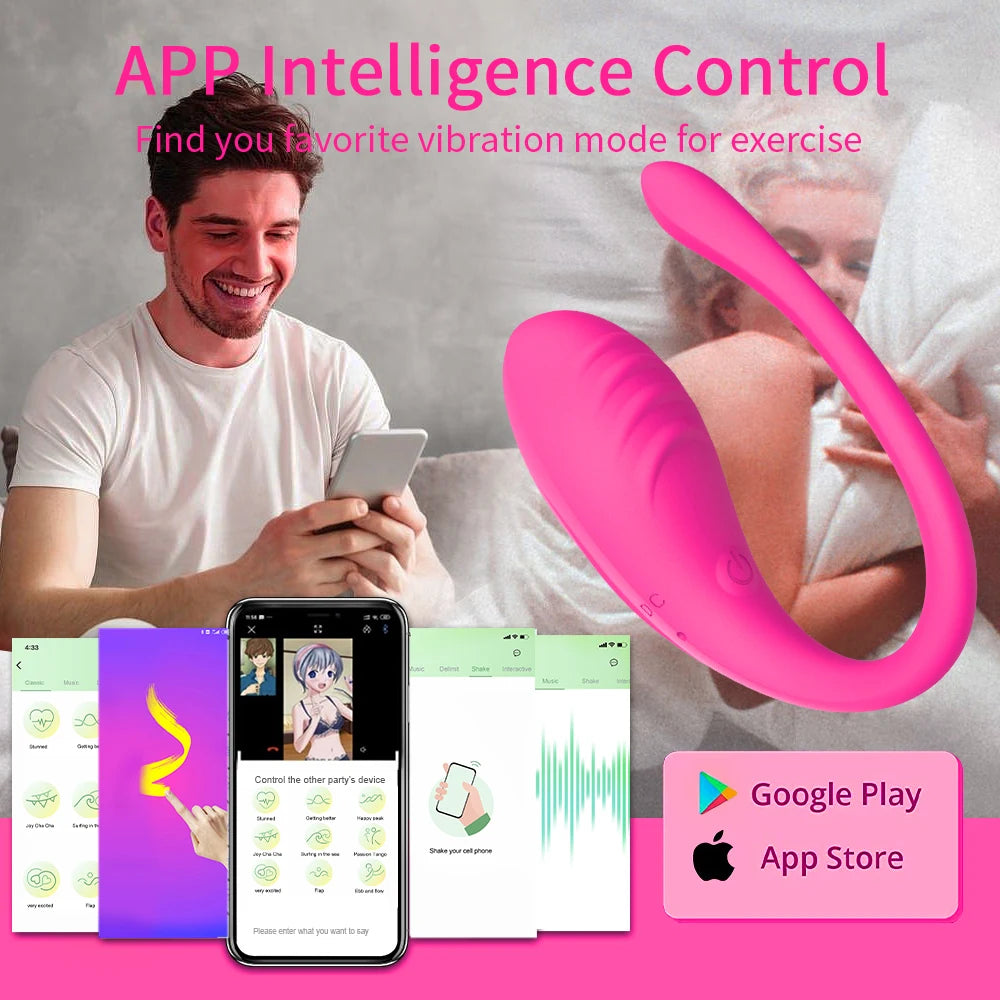 APP Controlled Vaginal Double Vibrators G-Spot Anal Vibrating Egg Massager Wearable Stimulator Adult Sexo Toys for Women Couples