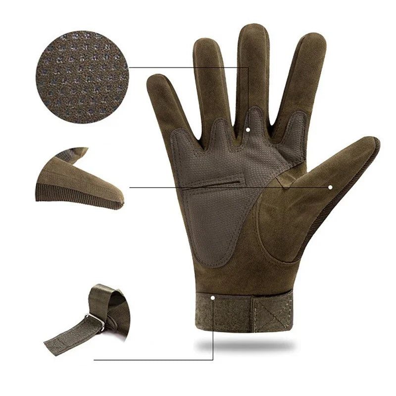 Tactical Hard Knuckle Half finger Gloves Men's Combat Hunting Shooting Paintball Duty - Fingerless
