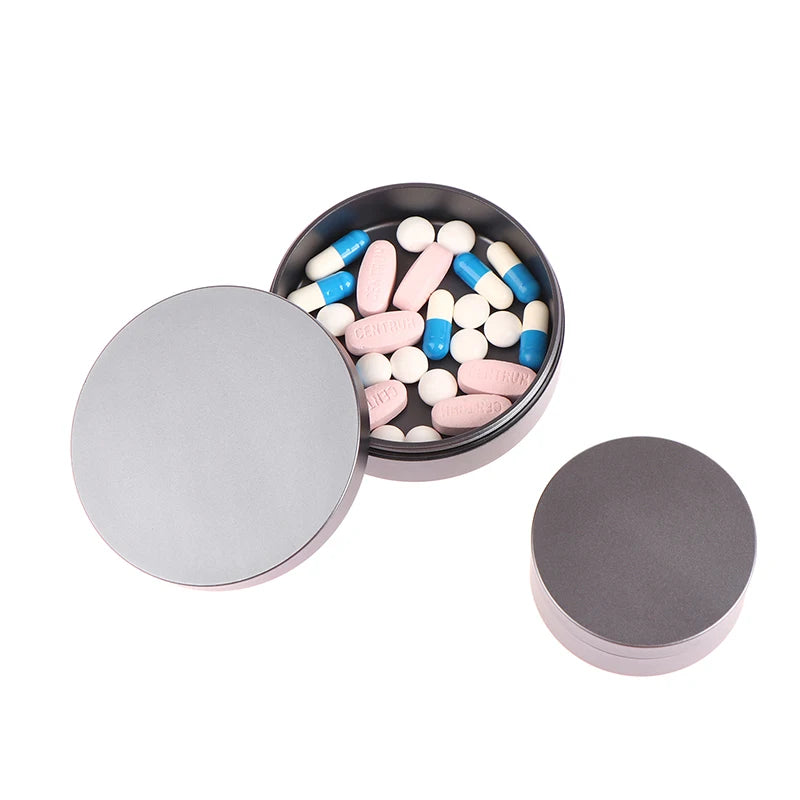 New Mini Waterproof Aluminum Alloy Sealing Bottle Outdoor EDC Survival Pill Box Container Capsule Pill Bottle Tank Case