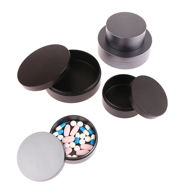New Mini Waterproof Aluminum Alloy Sealing Bottle Outdoor EDC Survival Pill Box Container Capsule Pill Bottle Tank Case