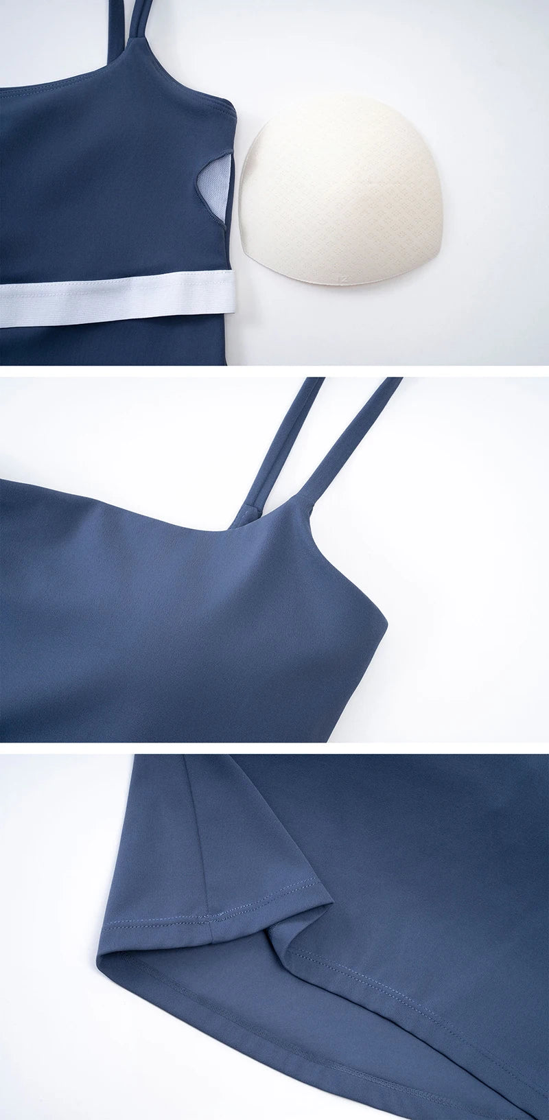 WAREBALL SoftMotion Strappy Mid Vest Women Gym Tank Top Naked-feel Workout Fitness Pilates Running Camisole