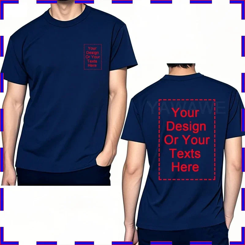 DIY Print Men Tshirt Your Photo Or Logo Here Cotton Comfortable Teeshirt Summer Top Perfect Gift customized t-shirt man 4XL 5XL