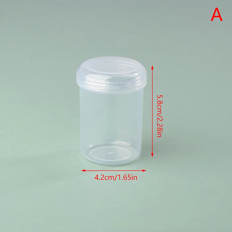 1pcs Mini Round Transparent Plastic Small Boxes Pill Jewelry Storage Case Container Storage Small Pill Box Portable Travel Home