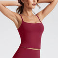 WAREBALL SoftMotion Strappy Mid Vest Women Gym Tank Top Naked-feel Workout Fitness Pilates Running Camisole