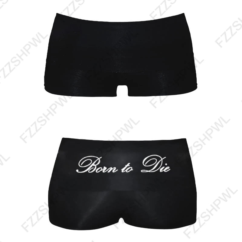 Women's shorts Y2K streetwear hip-hop punk emo girls vintage cute bow Harajuku lace chic aesthetic summer Gothic women tank tops