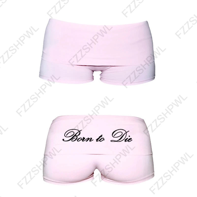Women's shorts Y2K streetwear hip-hop punk emo girls vintage cute bow Harajuku lace chic aesthetic summer Gothic women tank tops