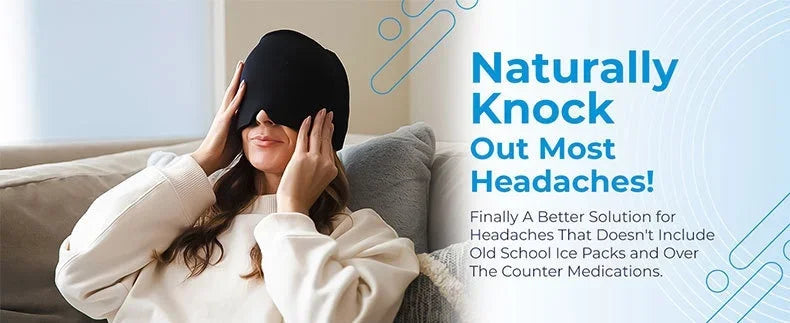 1pcs migraine relief headgear relief cap gel ice cap single layer headgear ice pack headgear relief stretchable compression head