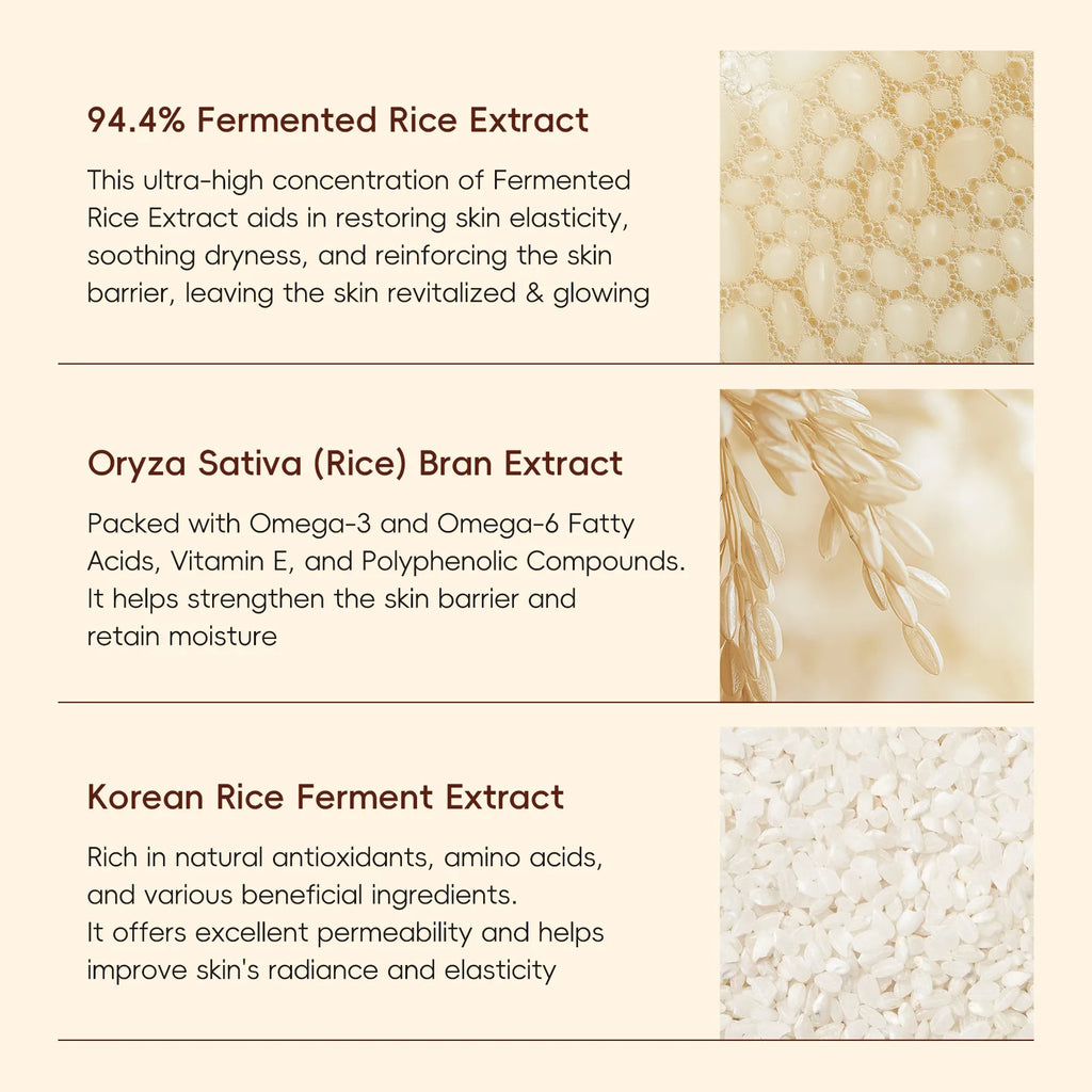 Rice Glow Facial Essence 17ml Hydrating Moisturizer Nourishes Brightens Skin Tone Natural Extract Serum Sensitive Skin