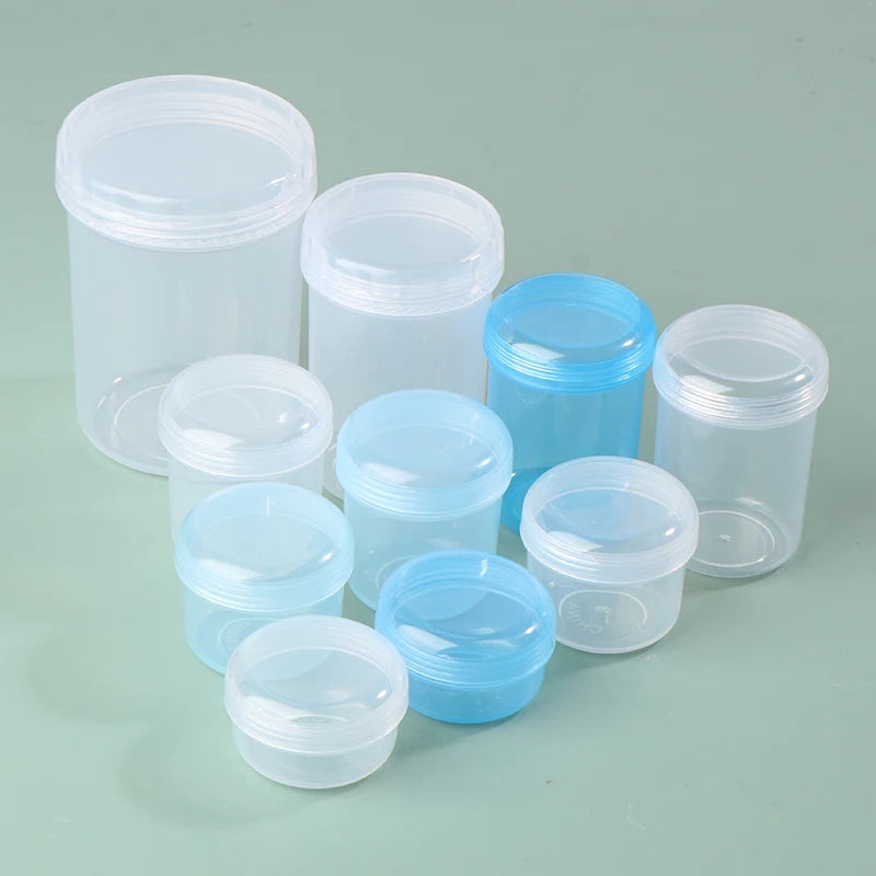 1pcs Mini Round Transparent Plastic Small Boxes Pill Jewelry Storage Case Container Storage Small Pill Box Portable Travel Home