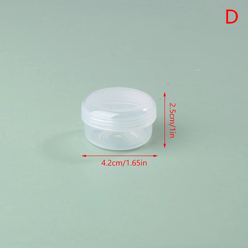 1pcs Mini Round Transparent Plastic Small Boxes Pill Jewelry Storage Case Container Storage Small Pill Box Portable Travel Home