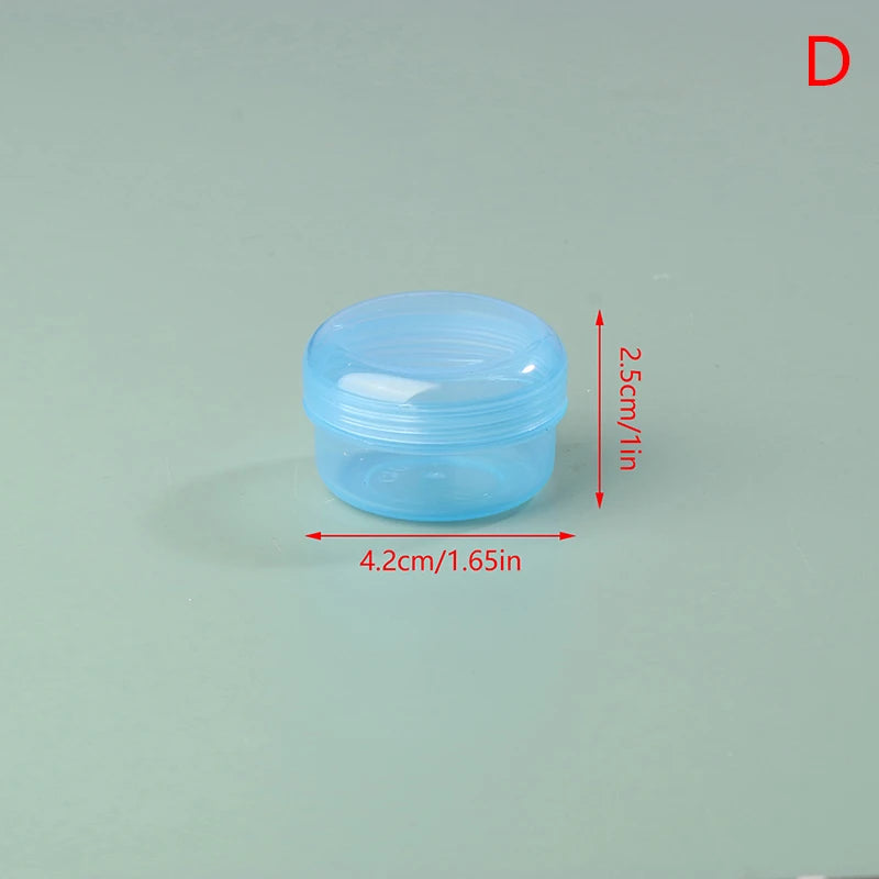 1pcs Mini Round Transparent Plastic Small Boxes Pill Jewelry Storage Case Container Storage Small Pill Box Portable Travel Home