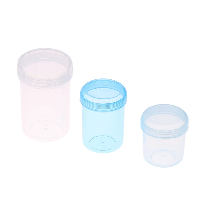 1pcs Mini Round Transparent Plastic Small Boxes Pill Jewelry Storage Case Container Storage Small Pill Box Portable Travel Home