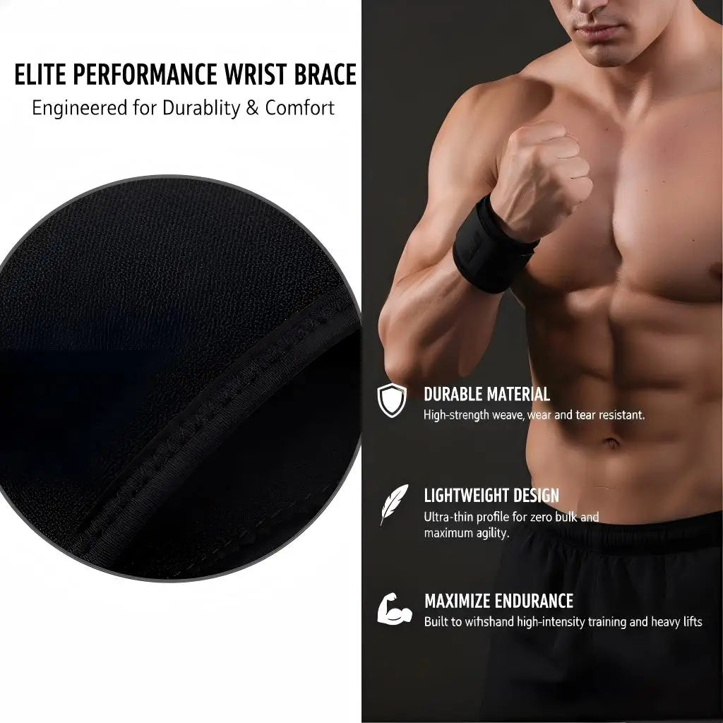 1PC Lightweight Adjustable Wrist Support Brace for Weightlifting Squat Kettlebell Outdoor Cycling - Protective Fitness Wristband