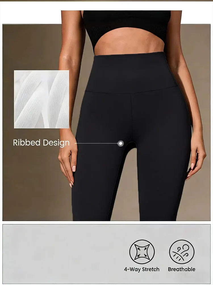 Women's High-Waisted 4-Way Stretch Compression Leggings-Tummy Control Yoga Pilates Gym Workout Pants, Plus Size Clothes,Jeans
